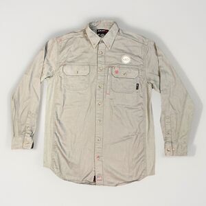 Ariat Men's FR CAT2 LS Workwear MR Logo Shirt Grey Size Large Tall